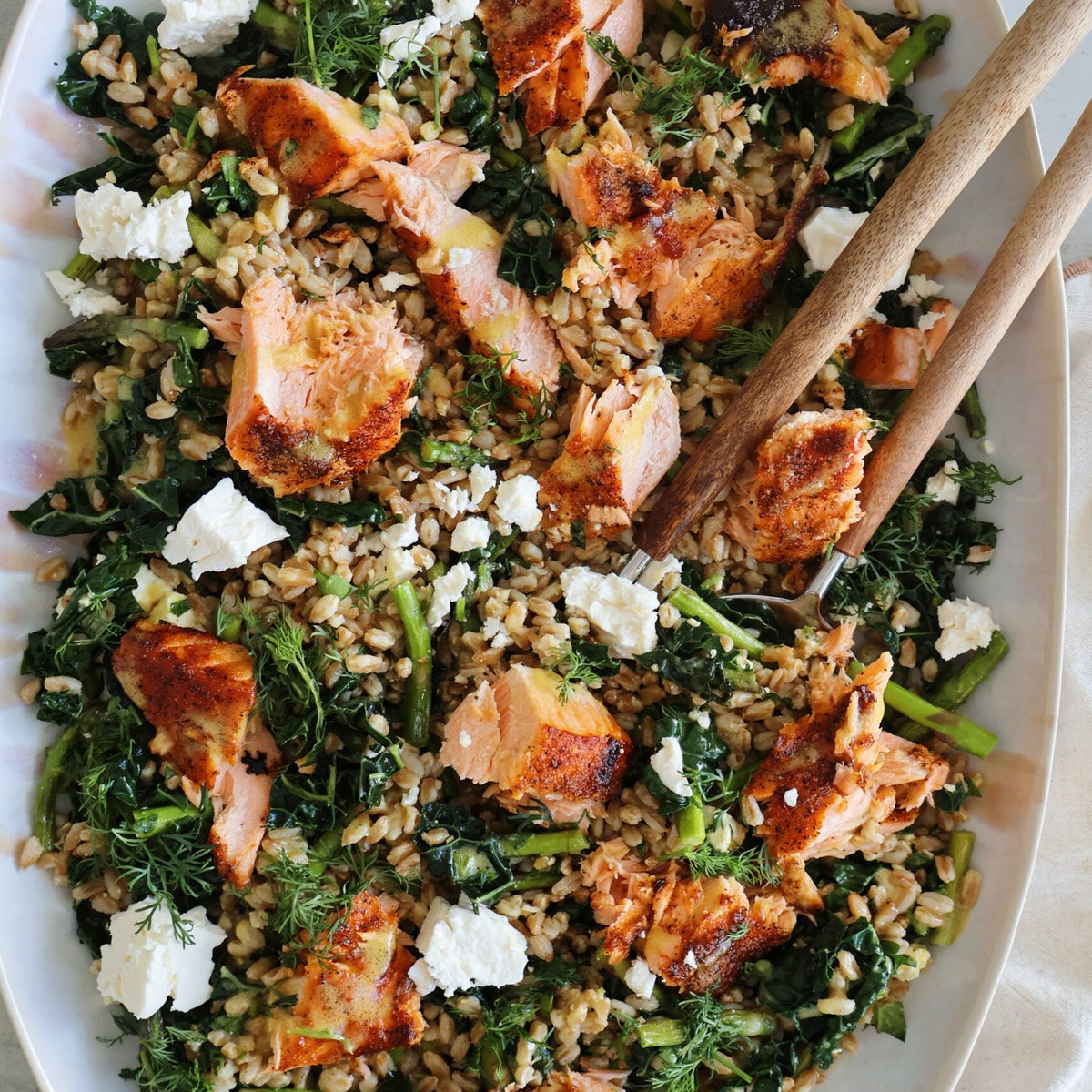 Maple Dijon Salmon over Farro (WED)