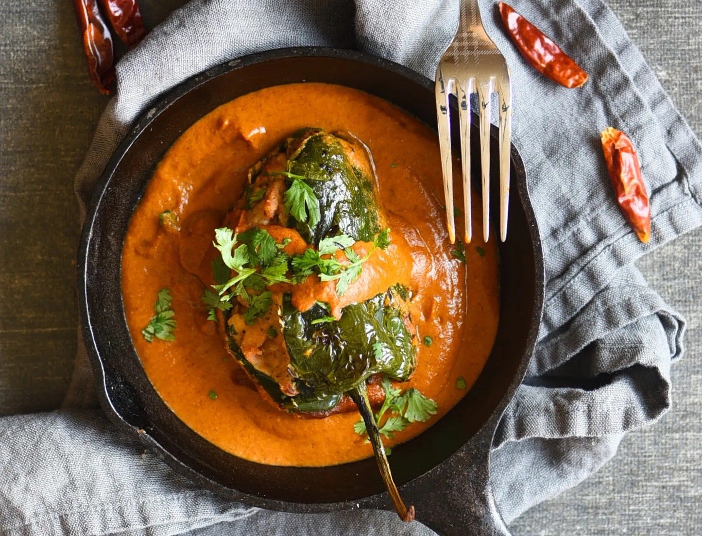 Shrimp Stuffed Chile Rellenos