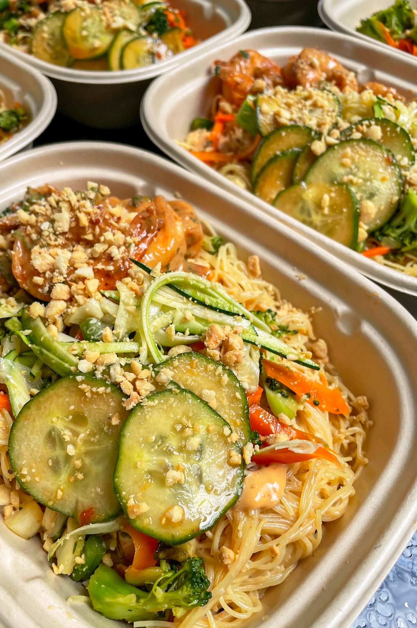Soy Ginger Glazed Shrimp with "Bahn Mi" Salad