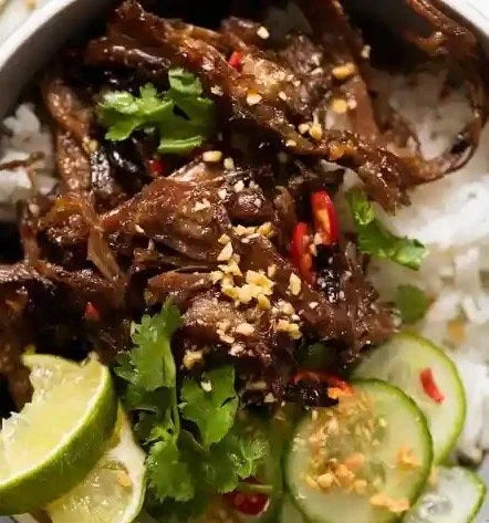 Vietnamese Steak with Rice Noodles, Veggies and Magic Mustard Sauce