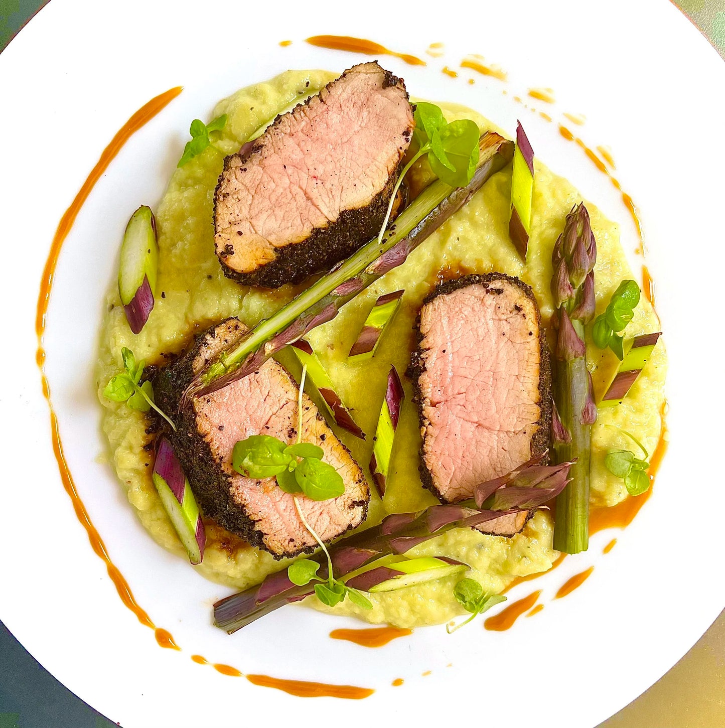 Apple Glazed Tenderloin with Broccoli Cranberry Salad