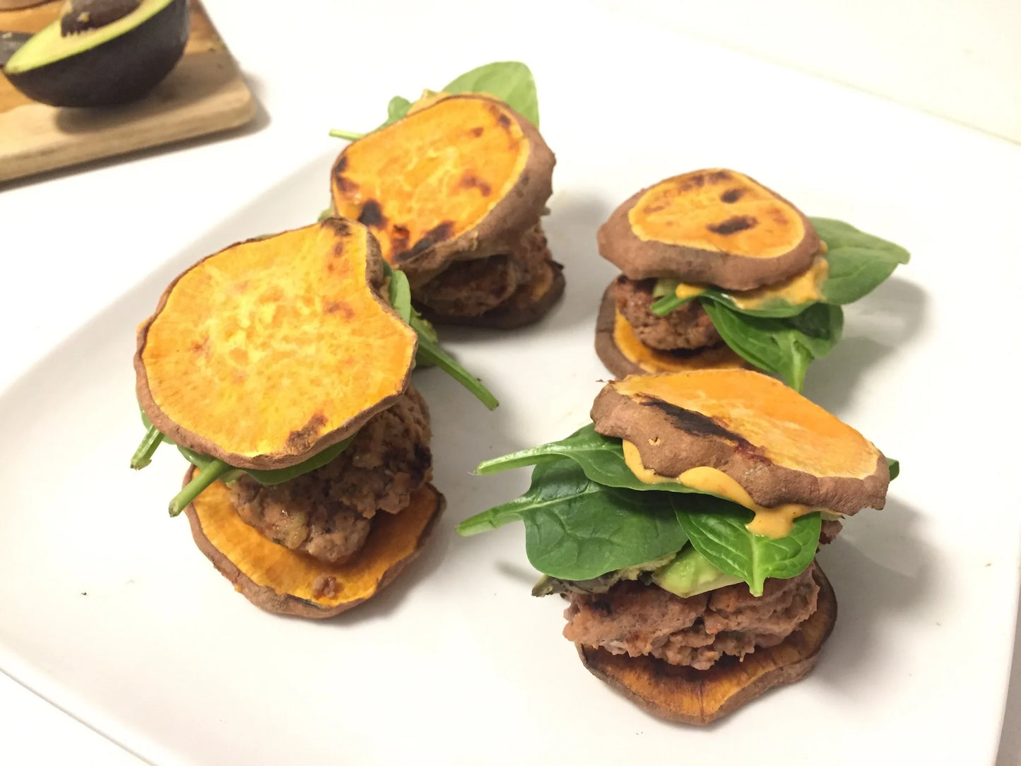 Summer Pesto Sliders with Sweet Potato Wedges