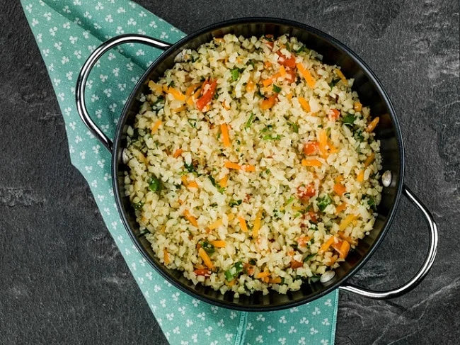 Spring Cauliflower Rice Pilaf (With or Without Chicken)