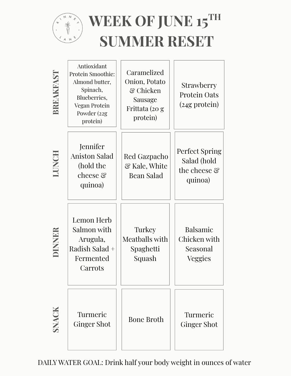 KINNEY LANE SUMMER RESET