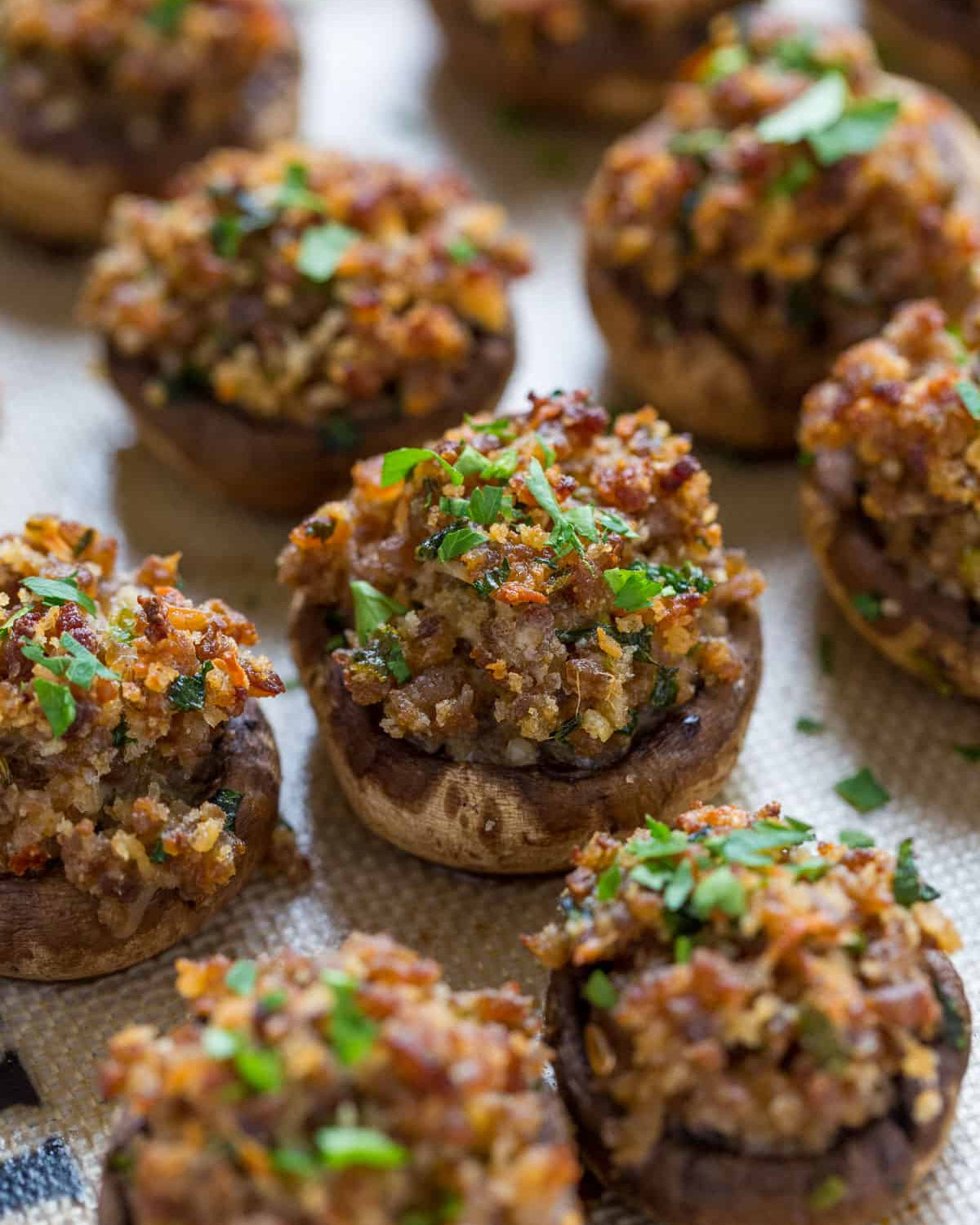Sausage Stuffed Mushrooms (TG 26)