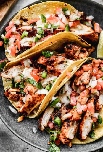 Mojo Chicken Tacos or Lettuce Wraps with 3-Sauces (WED)