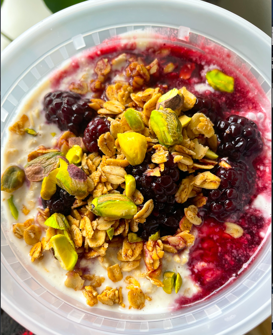 Blackberry Pistachio Protein Breakfast Bowl (MON)