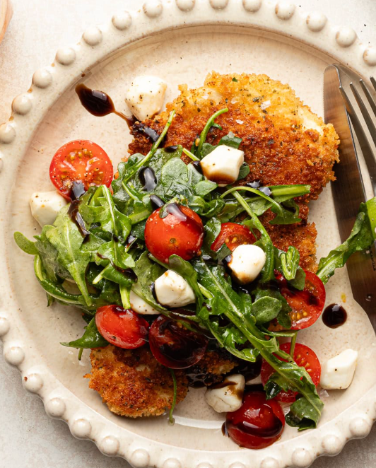 Chicken Milanese, Tomato and Mozzarella Salad (MON)