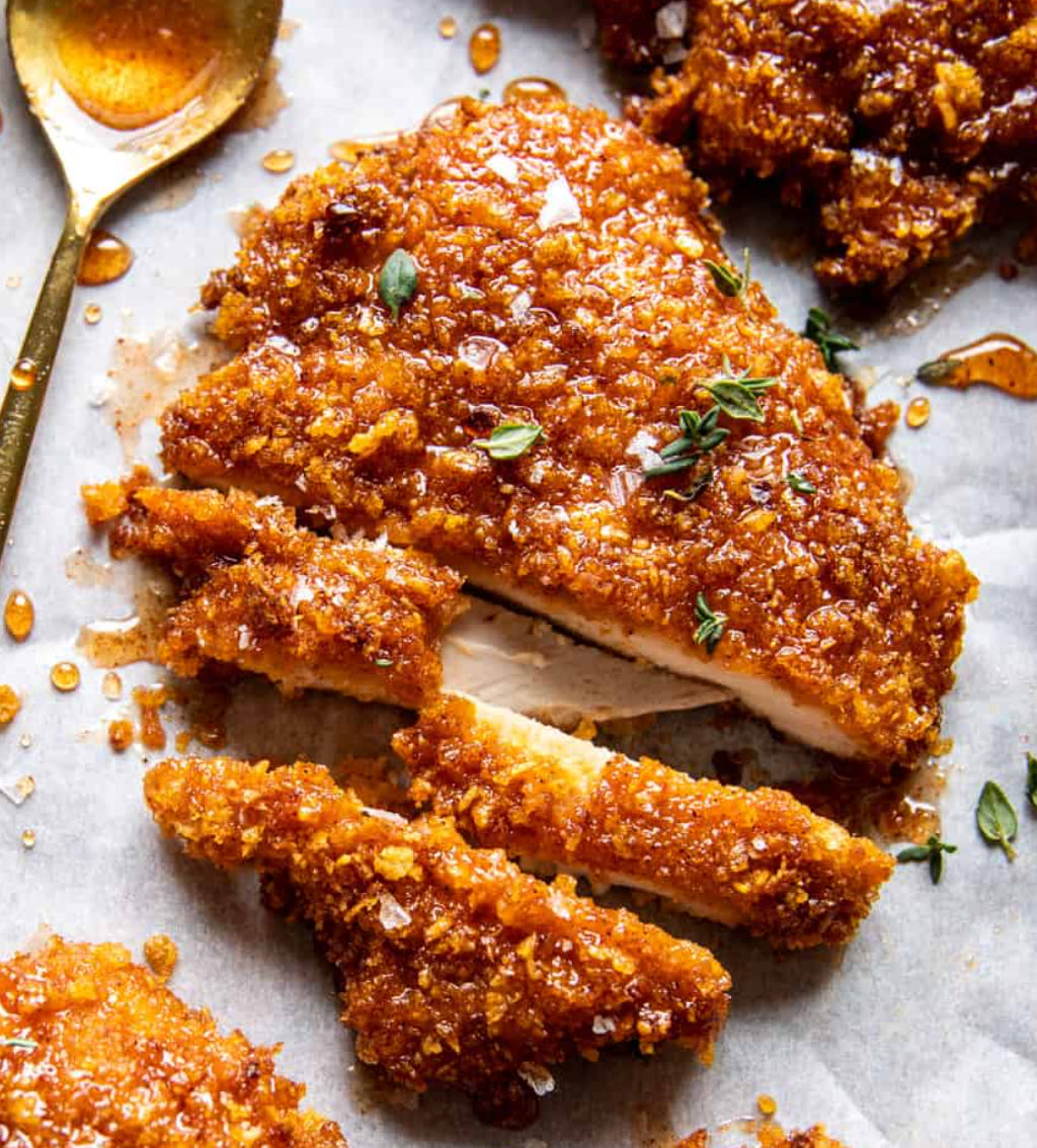 Crispy Hot Honey Rosemary Chicken with Summer Orzo (MON)