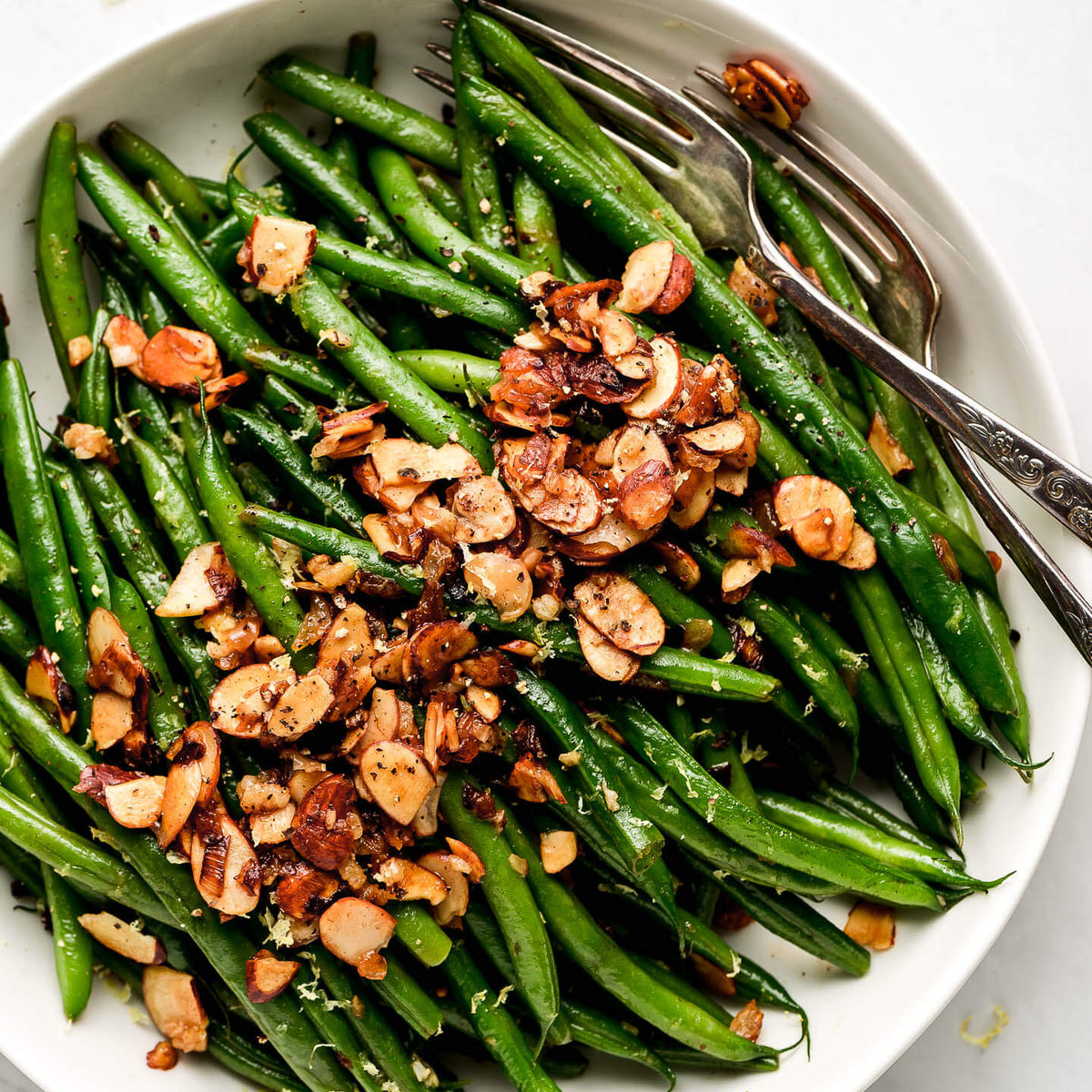 Roasted Green Beans Almondine (TG 26)