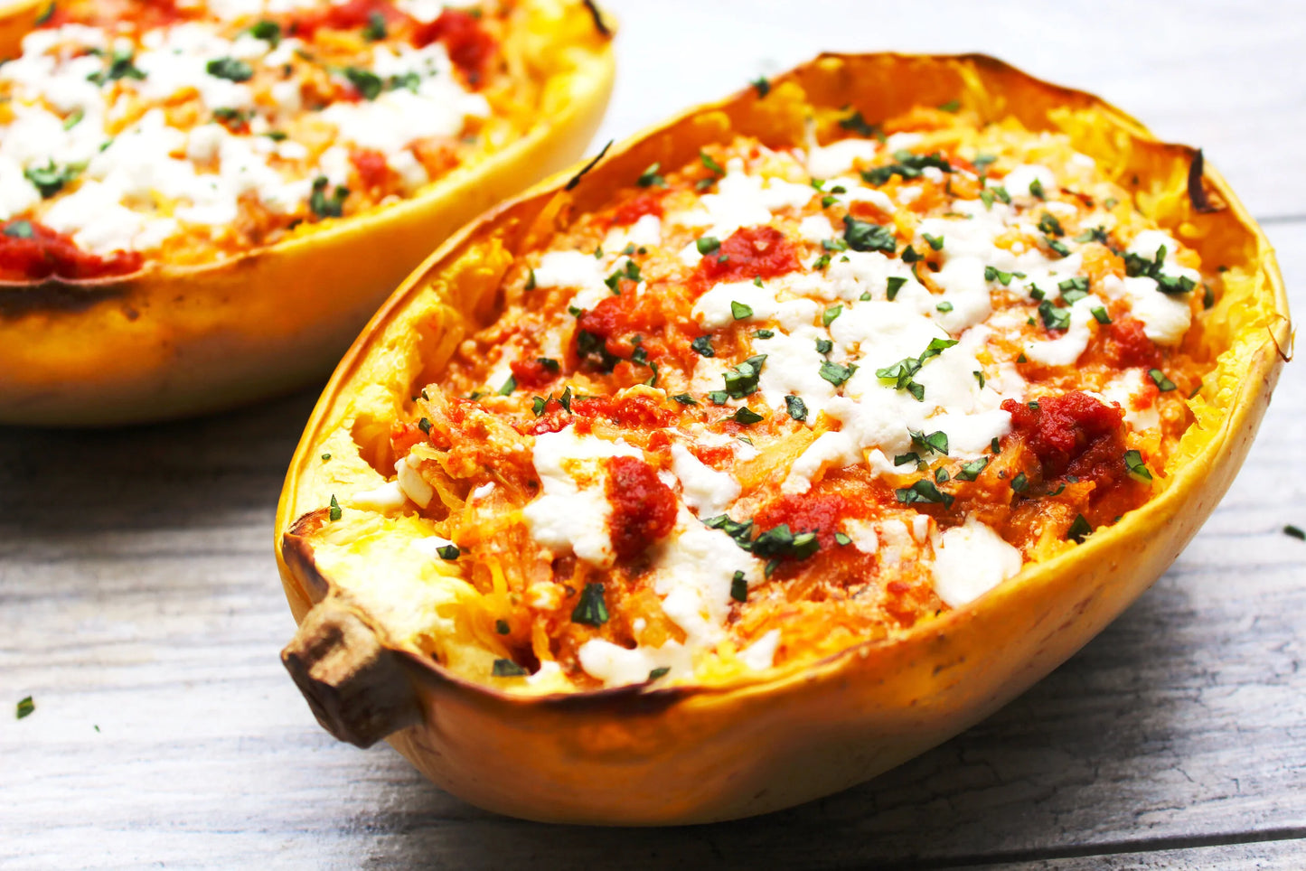 Spaghetti Squash Lasagna with or without Meatballs