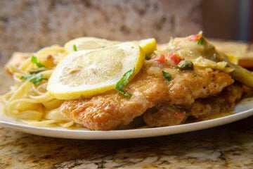 Lemon Caper Chicken with Roasted Broccoli