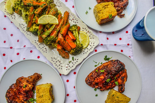 Healthy Barbecue Chicken with Pineapple Salsa and Cornbread (MON)
