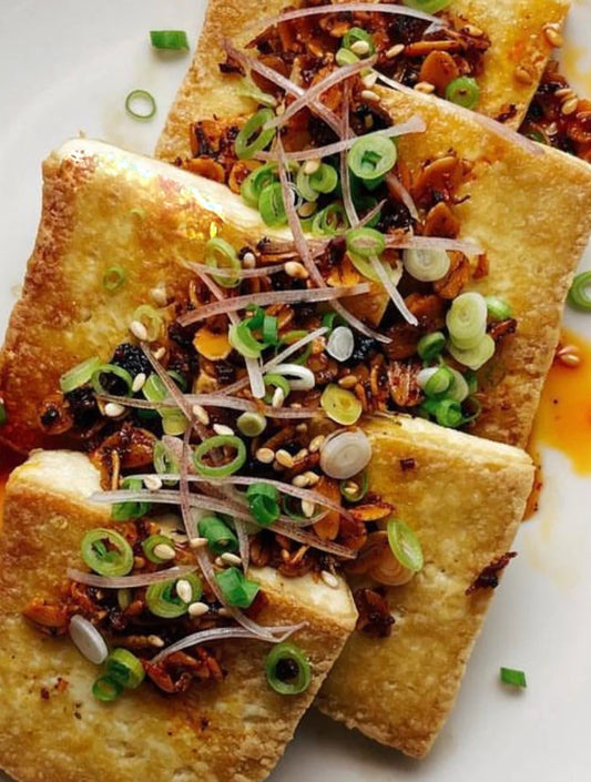 Crispy GInger Tofu with "Bahn Mi" Salad
