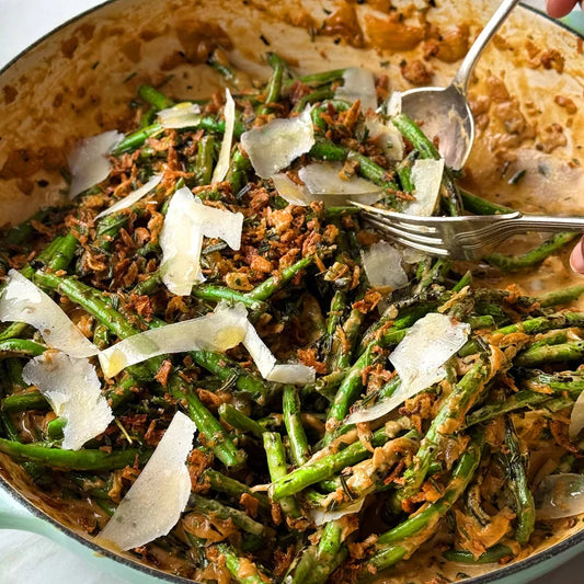 Blistered Green Beans with Parm and Rosemary (MON)