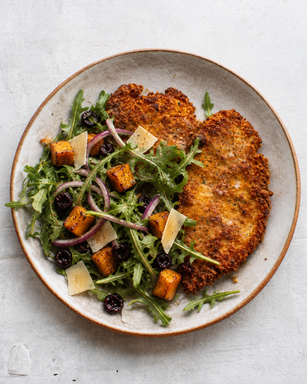 Ranch Chicken Milanese, Autumn Arugula Salad (MON)