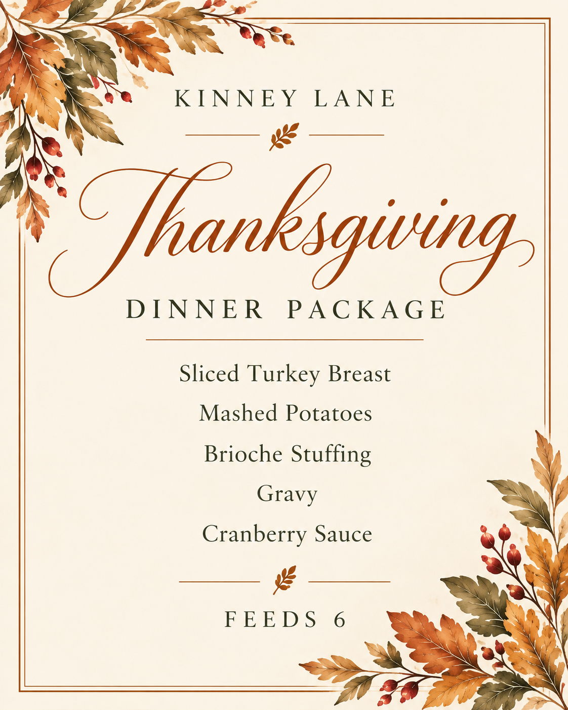 Sliced Turkey Dinner (TG 26)