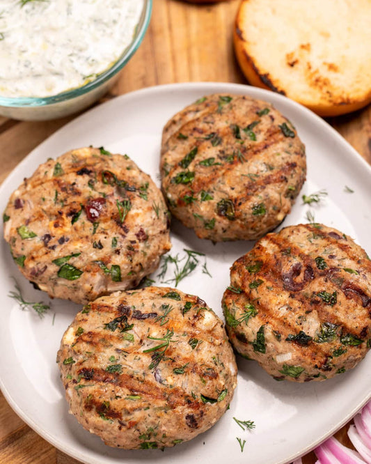 Greek Turkey Burger with Tzatziki (WED)