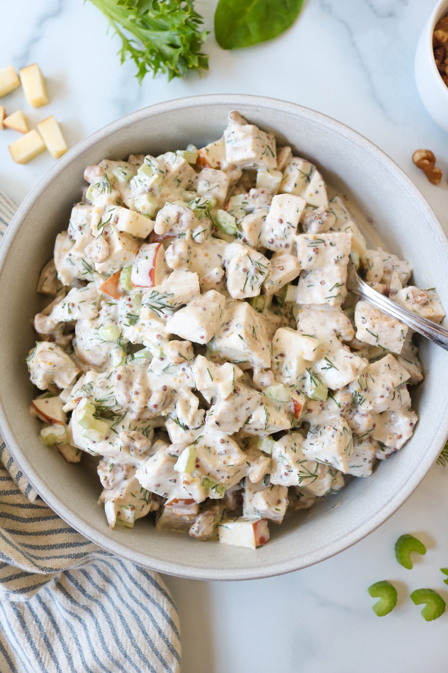 Apple Walnut Chicken Salad with Gluten Free Bread (WED)