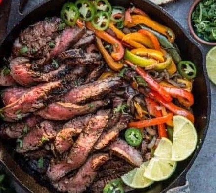 Santa Cruz Steak Fajitas with Pico and Tex Mex Salad