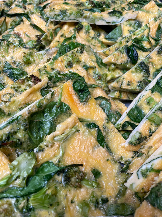 Spinach Tomato Frittata with Broccoli Hash Brown (MON)
