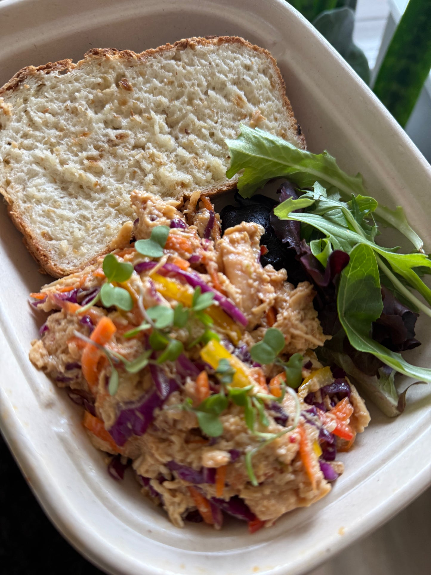 Apple Miso Chicken Salad with GF Sesame Bread (WED)