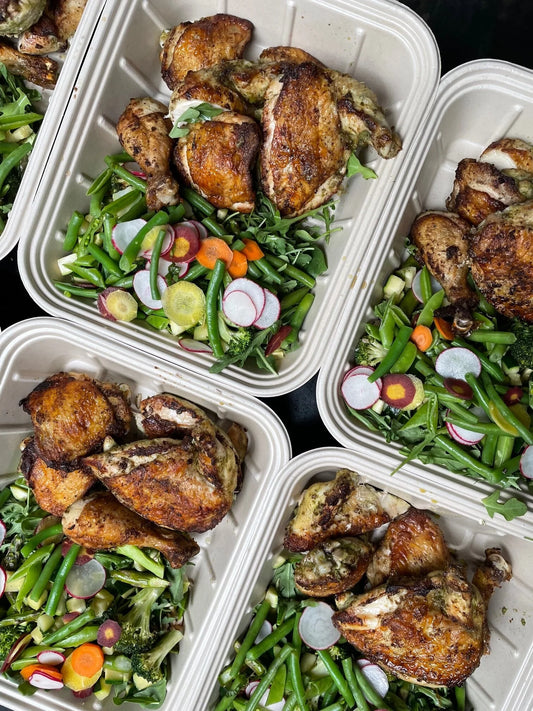 Roasted Chicken with Shaved Brussel Sprout Salad  (Copy)