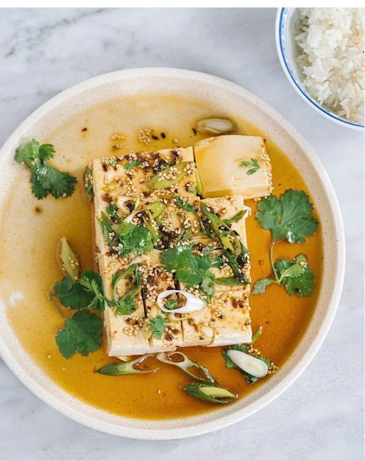 Honey Garlic Soy Silken Tofu with Broccolini and Soba Noodles