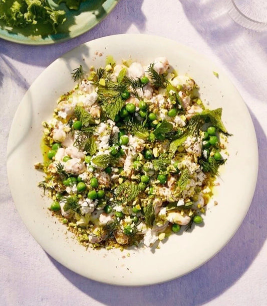 Dukkah Butter Beans with Crispy Brassica Tahini Salad (VEGAN)