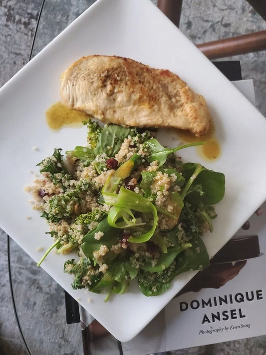 Honey Sage Chicken with Pomegranate Miso Beet and Feta Salad  (Copy)