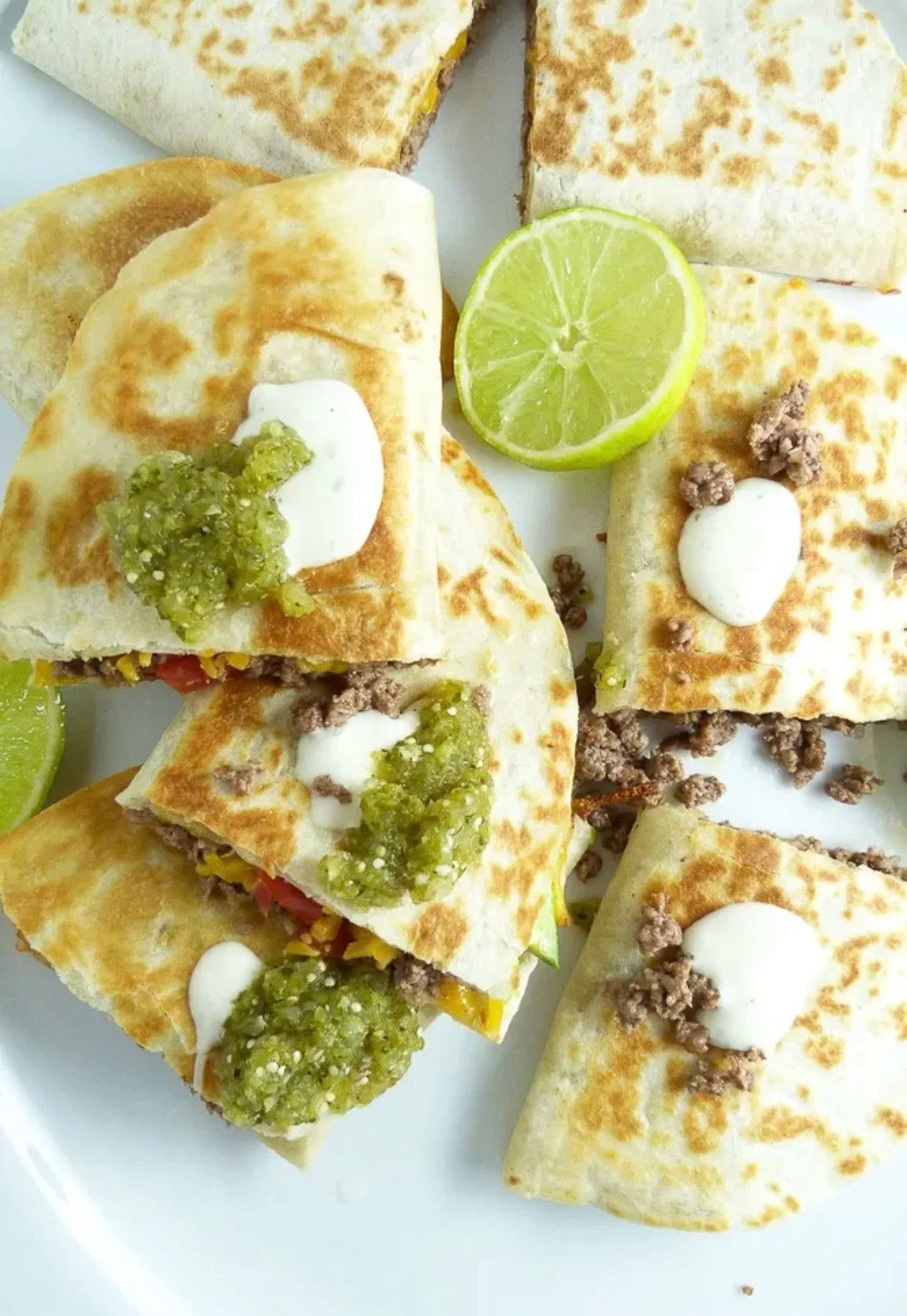 Verde Beans and Greens Quesadilla