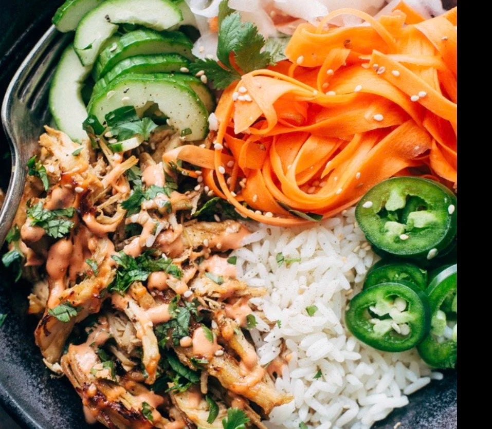 Soy Ginger Glazed Chicken with "Bahn Mi" Salad