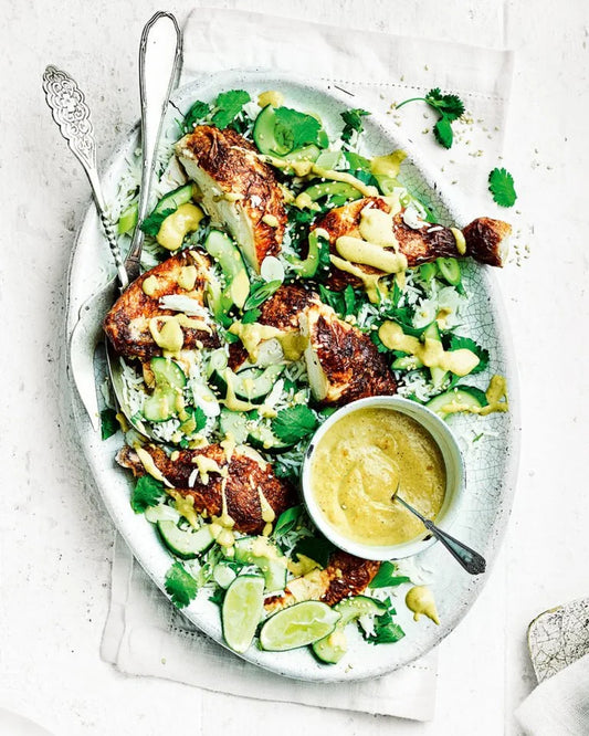 Mediterranean Lemon Chicken with Superclean Winter Fattoush Salad