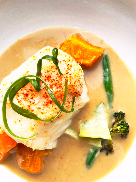Miso Mahi with Sesame Greens and Veg