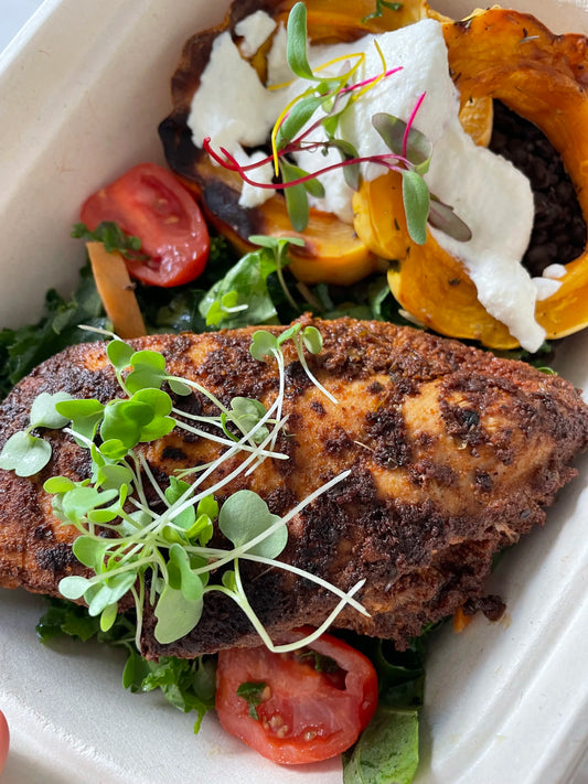 Chicken with Harissa Carrots and Whipped Ricotta