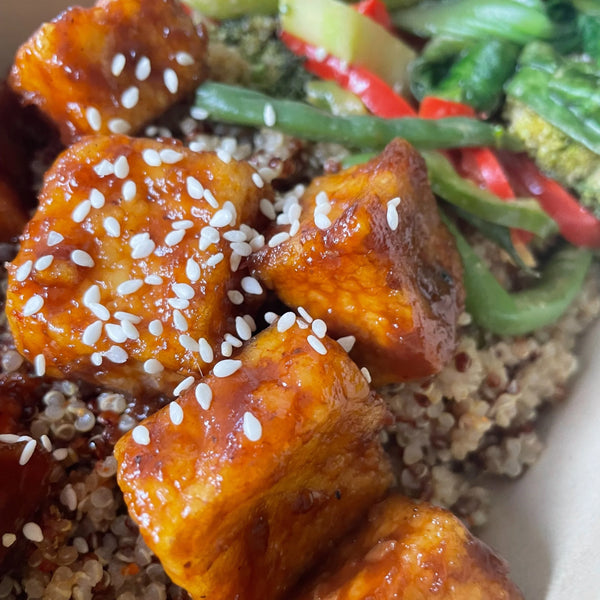 Umami Orange Sesame Tofu with Stir Fried Veggie Quinoa (WED)