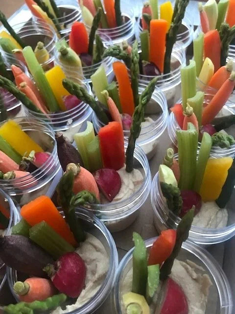 Colorful Crudités Platter with Butternut Squash Hummus