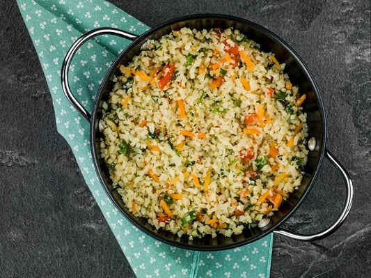 Spring Cauliflower Rice Pilaf (With or Without Chicken)