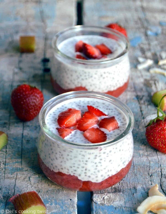 Strawberry Rhubarb Chia Pudding (WED)