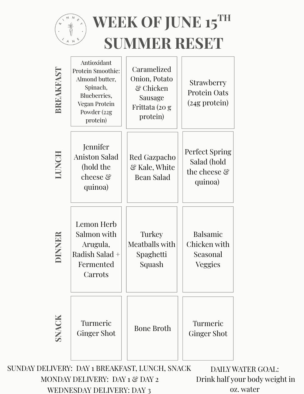 KINNEY LANE SUMMER RESET