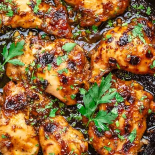 Honey Balsamic Chicken with Jeweled Carrots (MON) — Kinney Lane