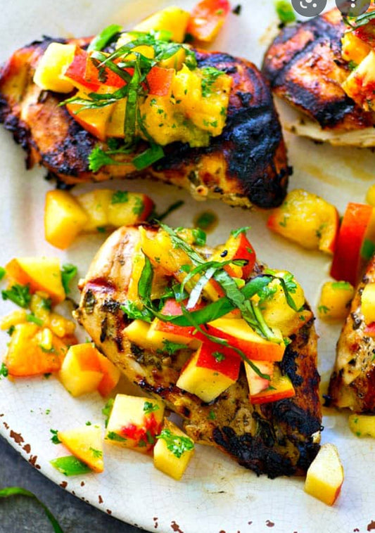 Balsamic Chicken with Peach Salsa (WED)
