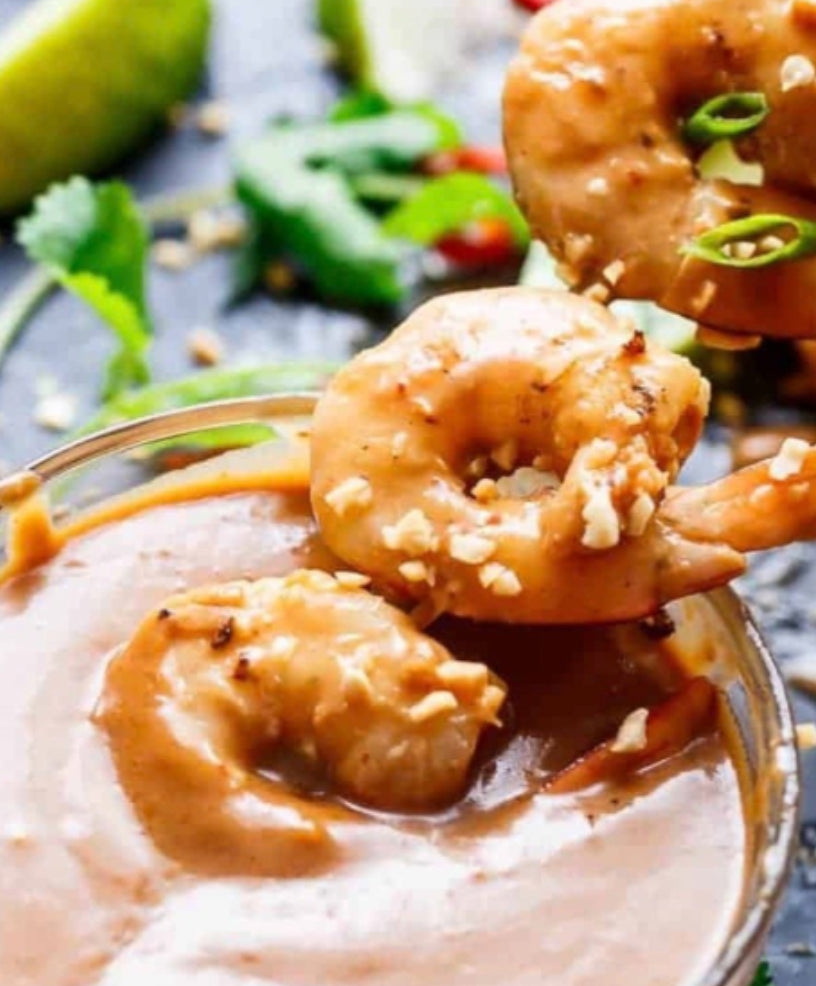 Shrimp Satay with Smashed Cucumber Salad and Forbidden Veggie Rice (WED)