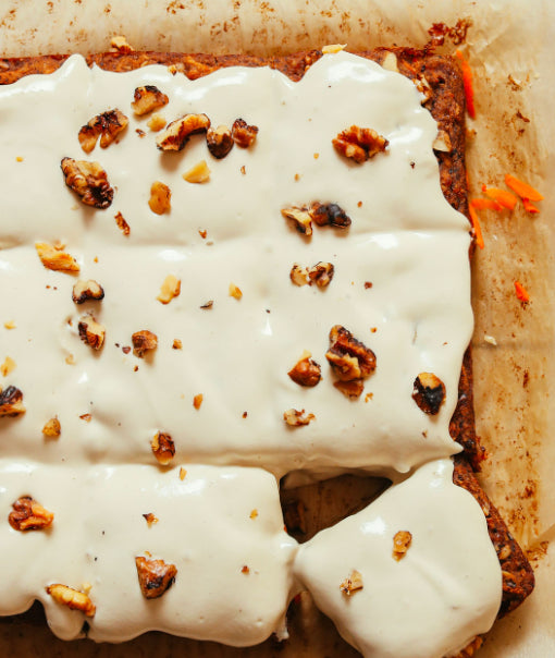Carrot Apple Snack Cakes with Cashew Cream Frosting