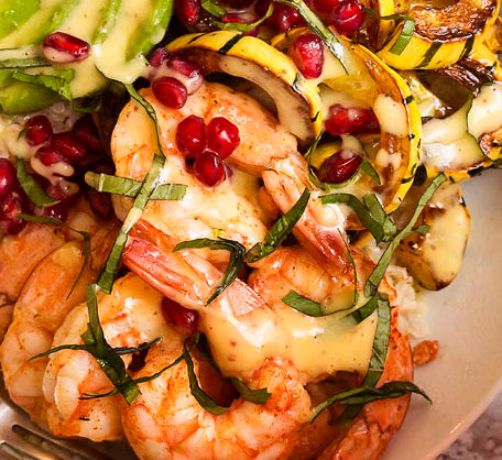 Blackened Shrimp with Delicata and Whipped Ricotta