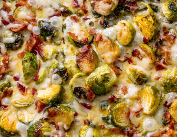 Cheesy Brussels Sprout Au Gratin