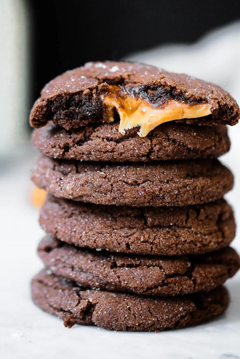Caramel Stuffed Snickerdoodles