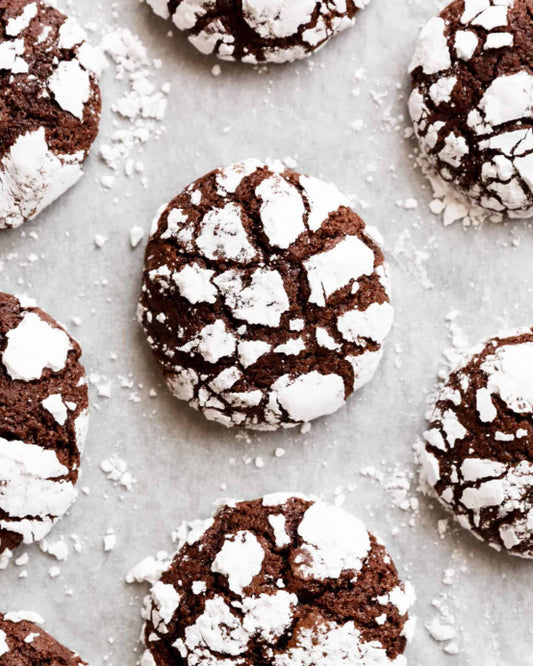 Hot Chocolate Crinkle Cookies