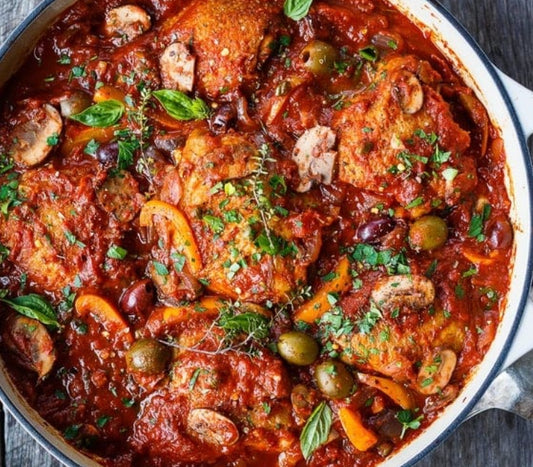Poached Catalan Chicken in Saffron Tomato Sauce (WED)