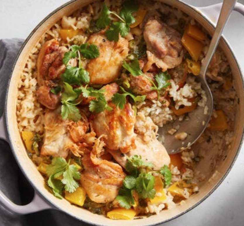 Sticky Coconut Chicken with Veggie Quinoa